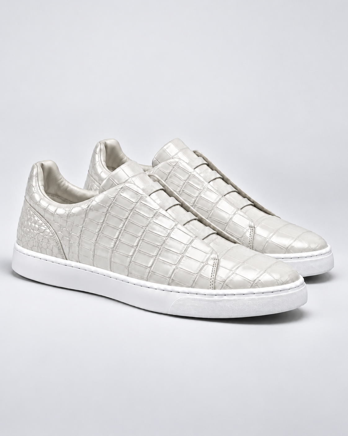 White Praiano Crocodile