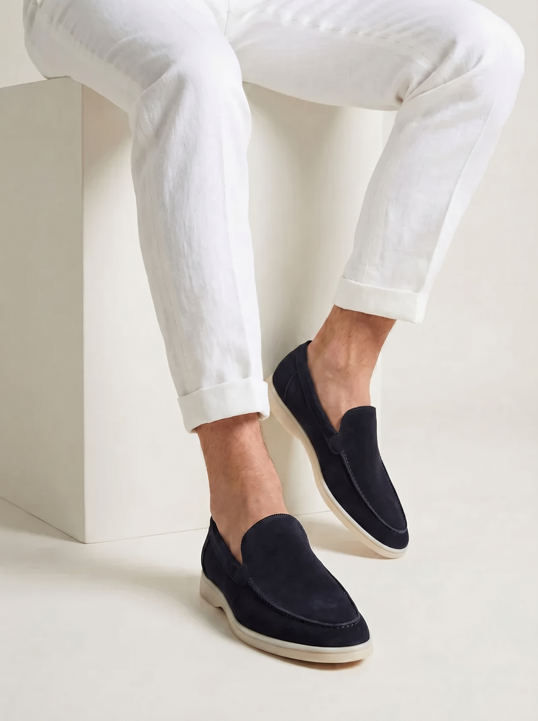 Mocassini da yacht blu navy