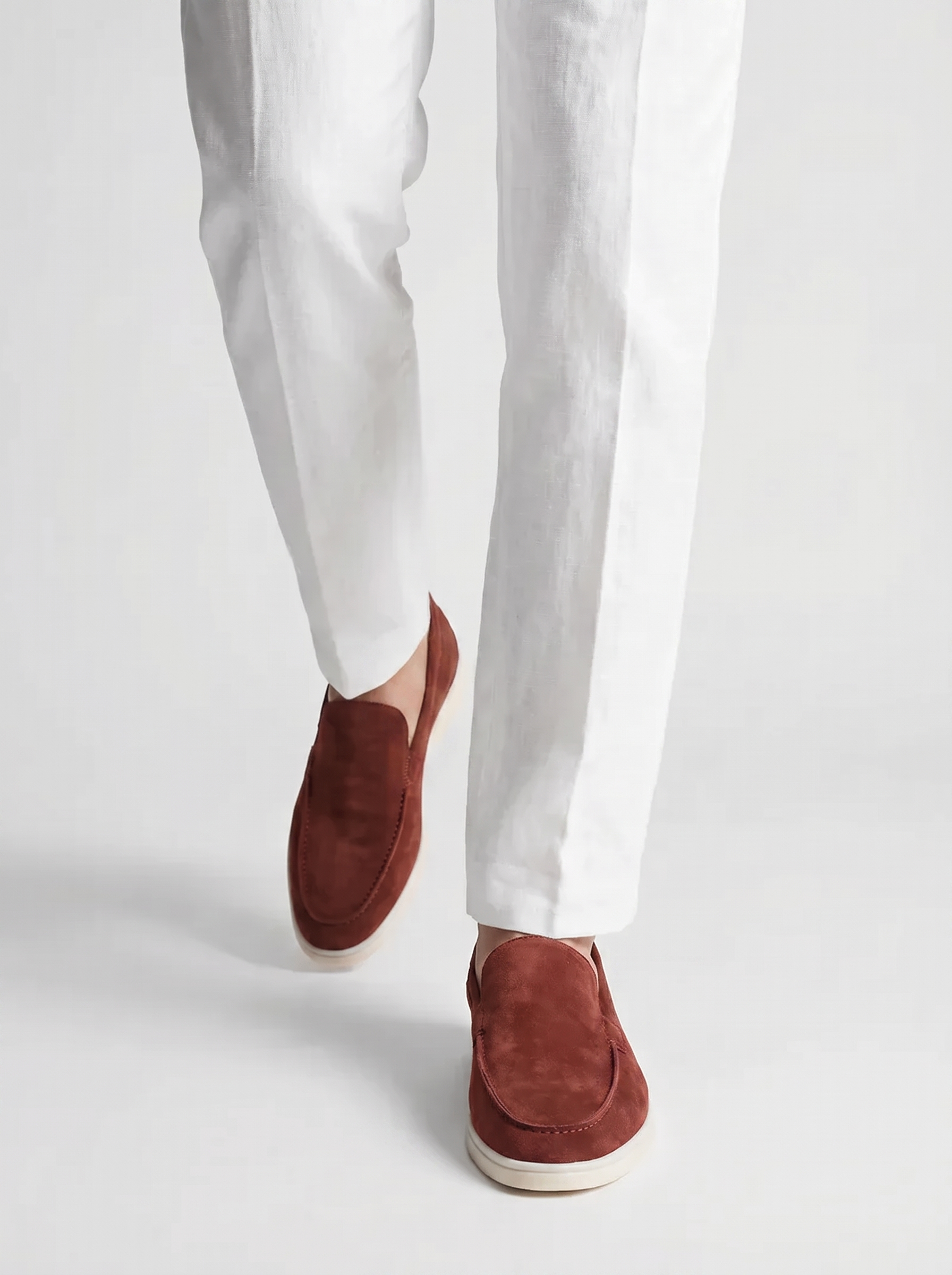 Mocassini da yacht in pelle bordeaux