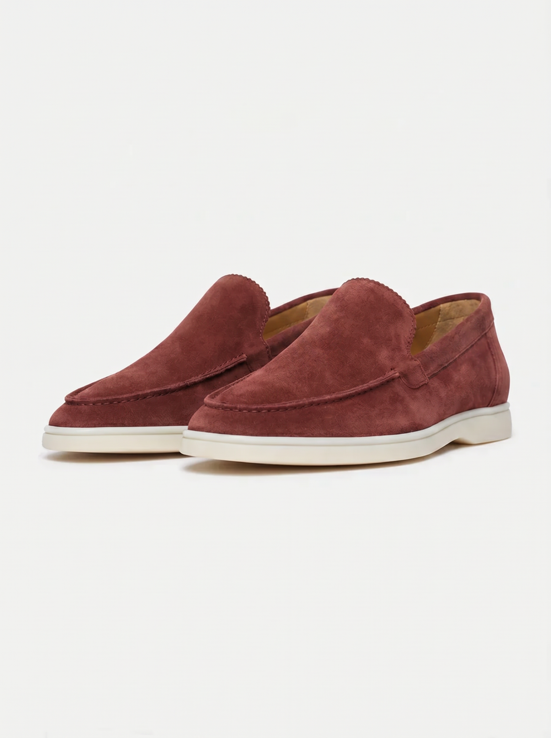 Mocassini da yacht in pelle bordeaux