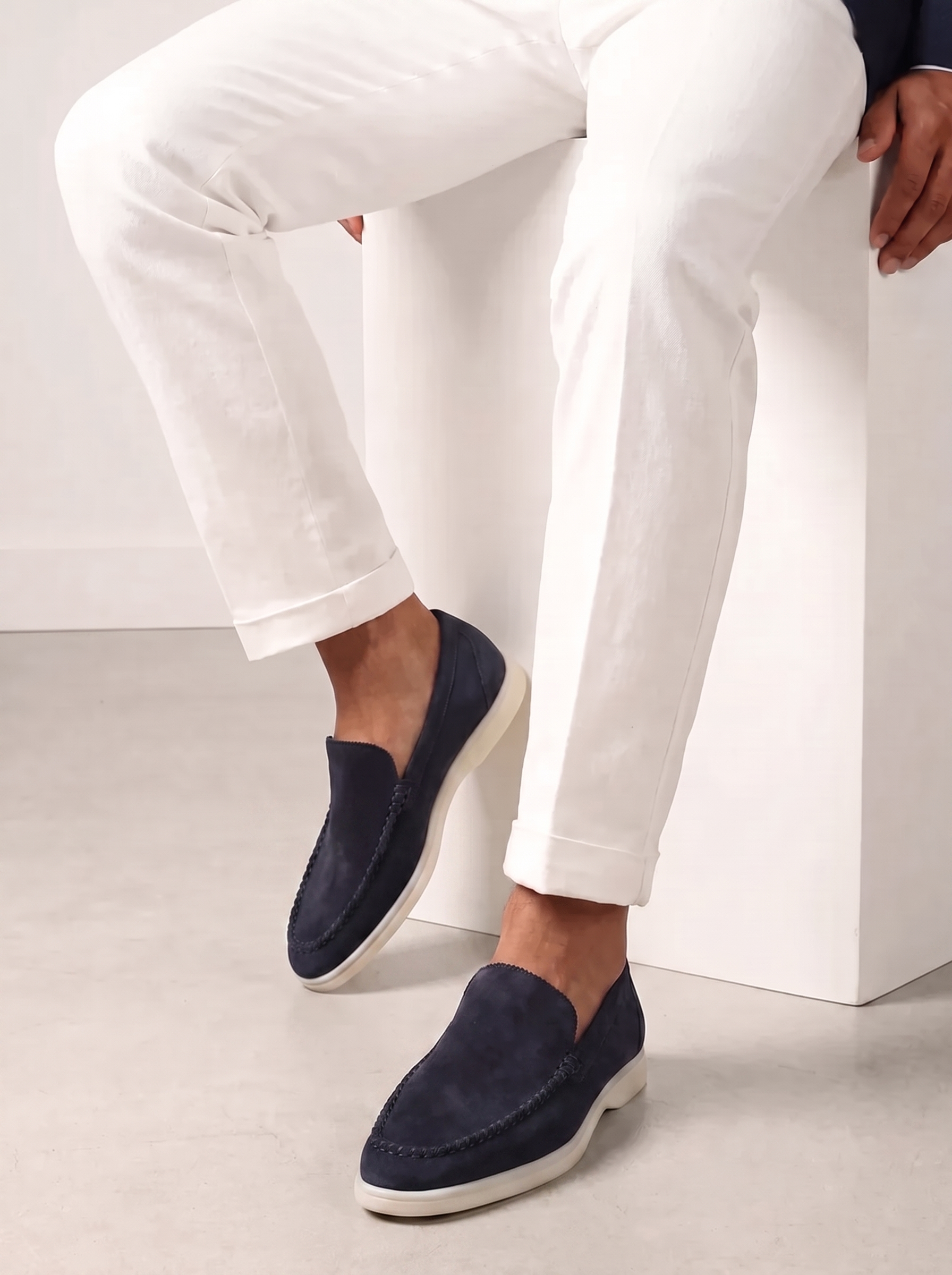 Mocassini da yacht blu navy