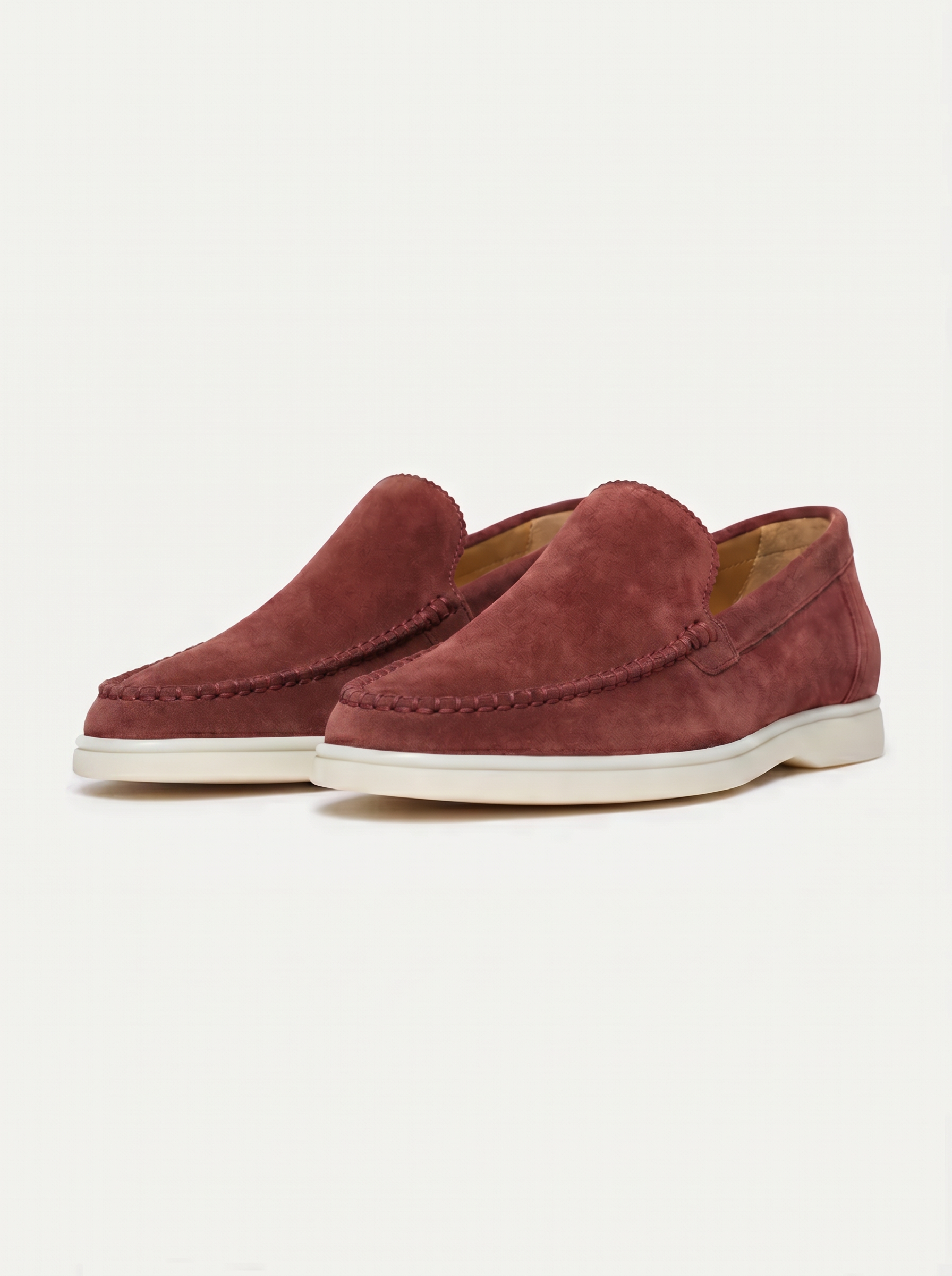 Mocassini da yacht in pelle bordeaux