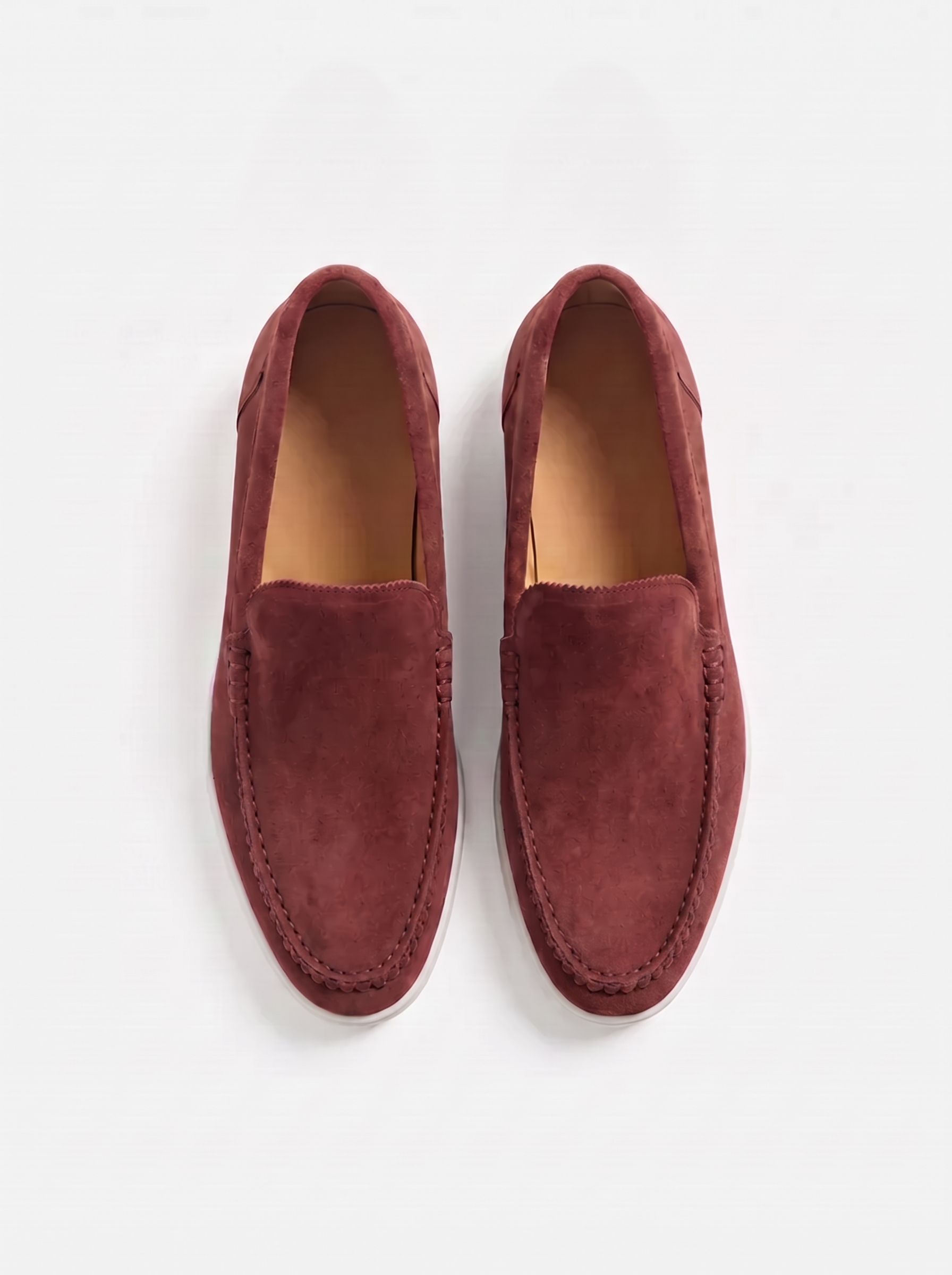 Mocassini da yacht in pelle bordeaux