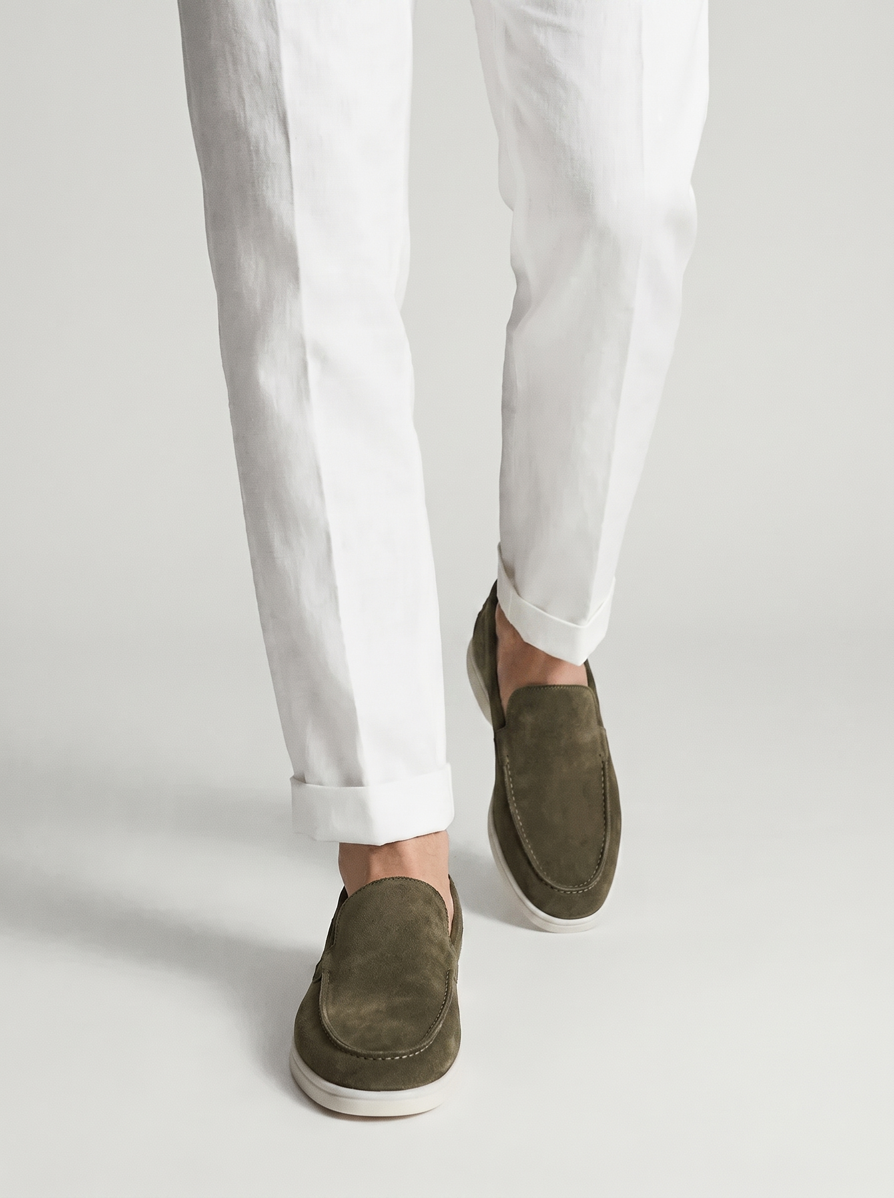Mocassini da barca Olive