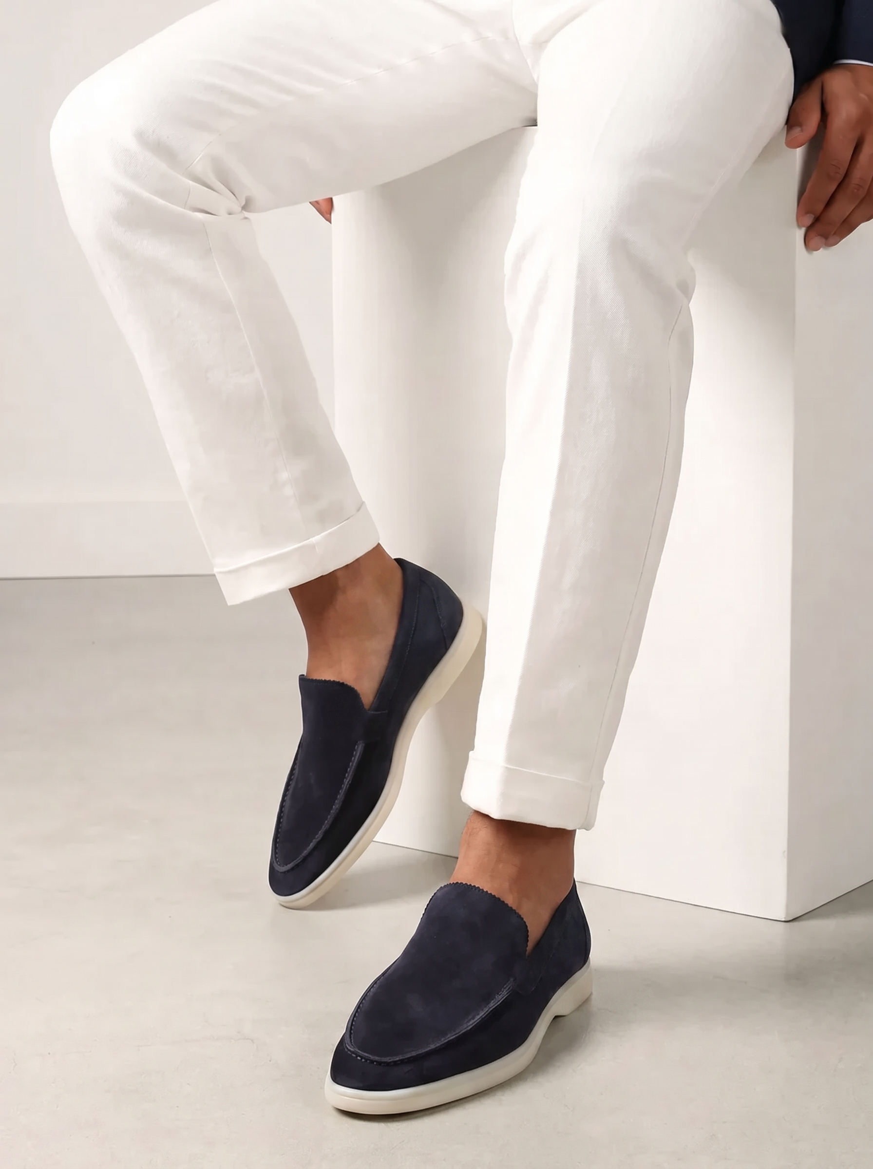 Mocassini da yacht blu navy