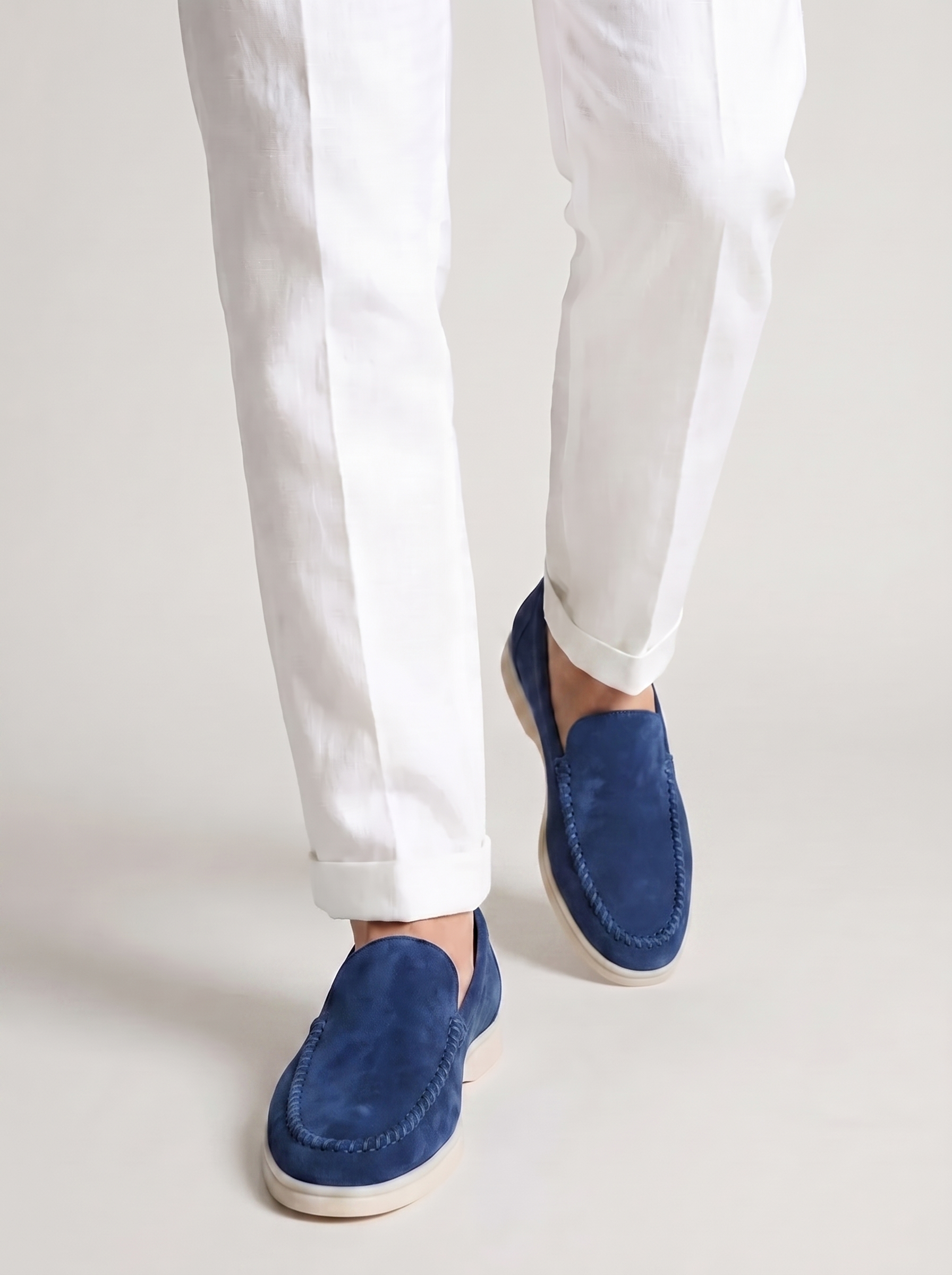 Mocassini da yacht blu oltremare
