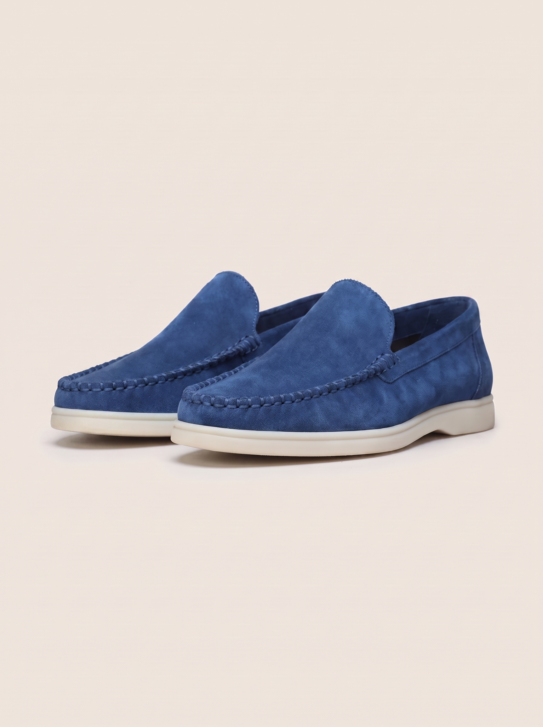 Mocassini da yacht blu oltremare